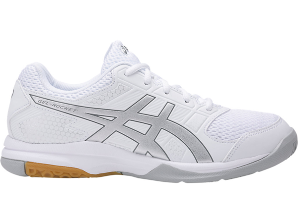 Asics Gel Rocket 8 Womens Shoe WhiteSilverWhite | Squash Equipments by ...